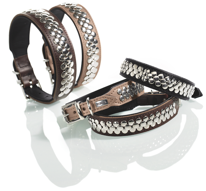 Hunter Halsband Basic Glam Rock Kunstleder Leder Hundehalsbänder